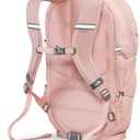 The North Face Women's Borealis Commuter Laptop Backpack - Everyday Travel Bag, Laptop Sleeve, Reflective Details, Pink Moss Dark Heather/Gardenia White-NPF, One Size