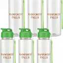6 Set VBS 2026 Rainforest Falls Themed Plastic Water Bottles and Stickers Kit Water Bottle with Handle Strap Leak Proof Flip Exploring The Nature of God Summer for Vacation Bible School