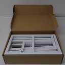 Heavy Duty Backdrop Stand 8ft x 8ft White Pipe and Drape Kit Adjustable Metal Backdrop Sand for Wedding Photo Booth Exhibition Decoration