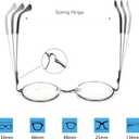 4 Pack Reading Glasses for Women Men Retro Round Metal Frame + Glasses Strap, +2.50