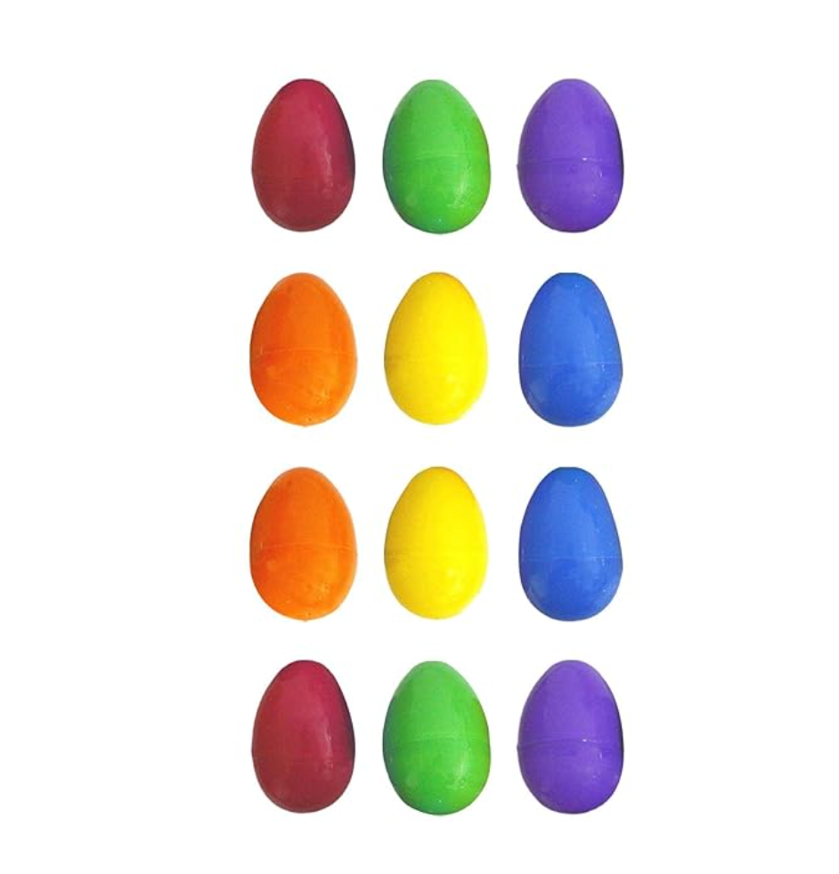 Fillable Easter Eggs 8x6cm Colorful with Hinge Children Toy Accessory 32Pcs