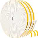 Yotache White Doors Windows Weather Stripping 1/4" x1/8", Foam Insulation Sealing Gasket Tape for Doors, Sliding Door, Total 50 Feet Long (3 X 16.5 Ft Each)