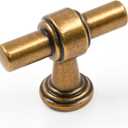 10 Pack 1"(25mm) Antique Brass Cabinet Knobs for Cabinets and Drawers Kitchen Vintage Cabinet Hardware Dresser Knobs CK0081