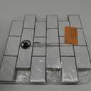 Art3d Peel and Stick Backsplash for Kitchen White Subway (10 Tiles, Thicker Design) (White With Black Grout)