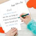 30 x Father Day Gifts for Dad, Humorous Fathers Day Card Gift from Son Daughter Kids, Special Card for Dad With Heart, Funny Birthday Cards for Father