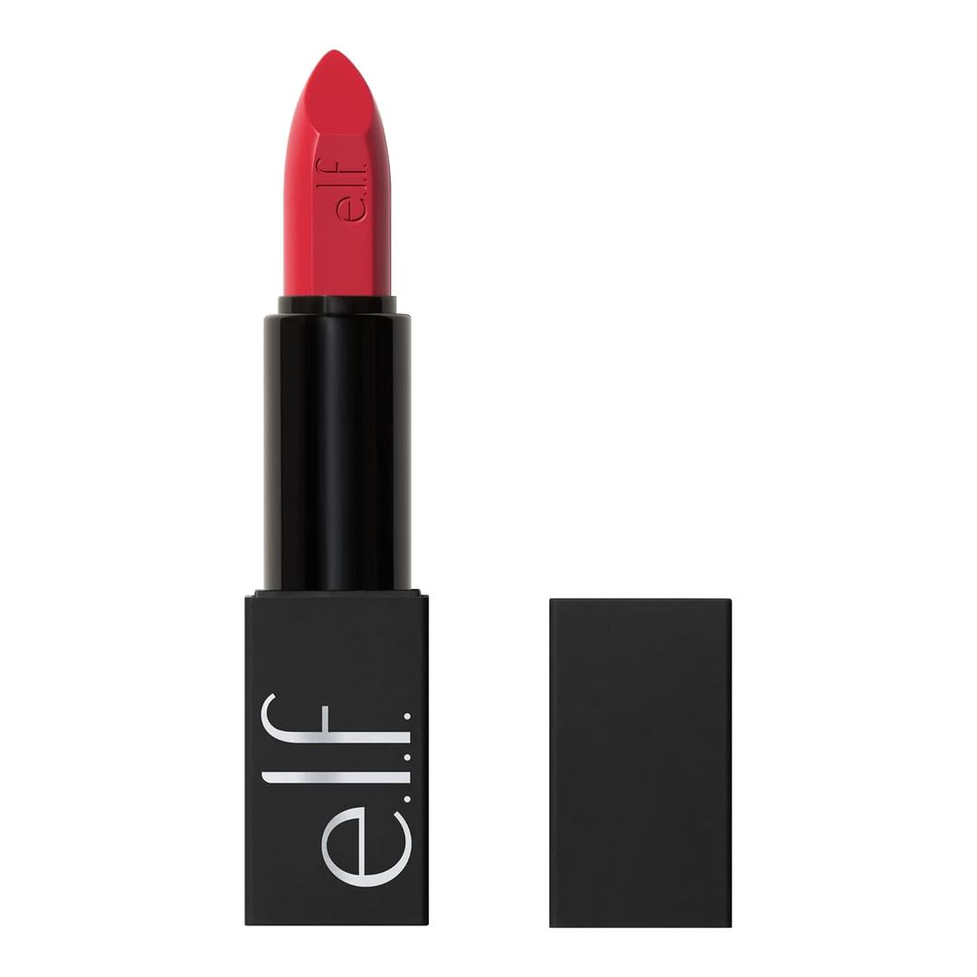 e.l.f. O Face Satin Lipstick, Richly Pigmented, Nourishing & Long-Lasting Creamy Lipstick, Infused With Jojoba, Vegan & Cruelty-Free, Loud AF,1 Count (Pack of 1)