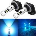 PHINLION 881 Blue LED Fog Light Bulbs, 3800 Lumens Super Bright 886 894 896 898 LED Fog Lights Replacement with Projector for Cars, Non-polarity, 8000K Ice Blue, Pack of 2