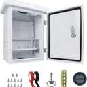 Outdoor Weatherproof Enclosure Electrical Box - 15.7x11.8x9.8 Outdoor Network Enclosure Exterior Box Ventilated Enclosure hinged Outdoor Galvanized Electrical Ventilation Design(400 * 300 * 250mm)