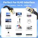 Ekablembhq Cat 8 Ethernet Cable Compatible with Cat7, 10 FT 40Gbps 2000Mhz S/FTP Shielded, Heavy Duty LAN Cord with Gold Plated RJ45 Connector for Gaming/Modem/Router