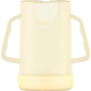 Momcozy Baby Pouch Holder No Squeeze, Baby Food & Juice Box Holder, Mess-Free, Easy Grip for Self-Feeding, BPA-Free & DEHP-Free, Must-Have for Babies, Yellow (Pack of 1)