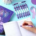 18 Pcs Domestic Violence Awareness Month Gifts, End The Silence Notebook & Purple Ribbon Pens Set for International Day for The Elimination of Violence Against Women, School Public Charity Gift