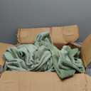 BEDELITE Flannel Sheets Queen Size Sage Green - Super Soft Fleece Sheets Set Fluffy Extra Plush, 4 Piece(Include Fitted Sheet, Flat Sheet, 2 Pillowcases)