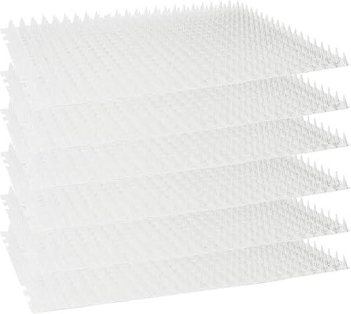 Homarden Cat Deterrent at Home - Pack of 10 Pet Deterrent Mats for Cats and Dogs - Indoor and Outdoor Spike Mats for Pet Training - Durable, Lightweight, Cut-to-Size Design - White, 16.5 x 13.2 Inches
