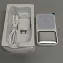 GUSGU 3-in-1 Charging Station for MagSafe Wireless Charger Clock, LED Screen with Power Display, 15W Fast Charging, Compatible with iPhone 17/Air/16/15, iWatch Ultra 3, AirPods Pro 3, White