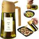 TrendPlain - Original 16oz/470ml Olive Oil Dispenser Bottle for Kitchen Gadgets and Air Fryer Accessories - Olive Oil Sprayer for Cooking w/Stickers - Yellow