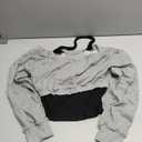 Women's Casual Sweatshirt Pullover Tops Asymmetrical Neck 2 In 1 Sweatshirt In Fall/Winter, Large