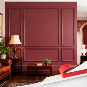 Upick Wall Molding Kit, Pre-Cut Peel and Stick Paintable Wainscoting Panels, Decorative Trim for Accent Walls (20"x50", 6-Frame Set)