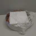 Bargeni 16.5 inch Dimmable LED Flush Mount Ceiling Light, Matte White with Gold Inside, 3000K/Warm White/30W, Modern Light Fixture for Closet and Hallway