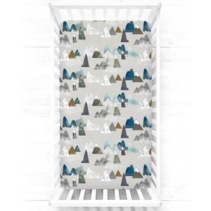 TANOFAR Mountains Baby Boy Crib Sheet Toddler Bed Sheets Soft Breathable Nursery Bedding, 52 x 28 inches