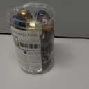 DecorbyHannah Mini Christmas Tree Ornaments, 25ct 1.57inches Blue Gold Christmas Ball Ornaments for Tree Decorations, Small Clear Shatterproof Plastic Hanging Balls Bulk for Xmas, Party, Wedding