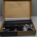 Dual Monitor Stand - Vertical Stack Screen Free-Standing Monitor Riser Fits Two 13 to 34 Inch Screen with Swivel, Tilt, Height Adjustable, Holds One (1) Screen Up to 44Lbs (Black)