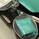 EasyGo Badminton Set, with Net, 4 Racket, 4 Birdies, Portable Storage Box, for Backyards, Outdoor Games, Yard Games