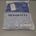 MEROKEETY Women's Fall Fuzzy Colorful Knit Cardigan Sweaters Winter Button Down Boho Casual Long Sleeve Outerwear Top (Blue, XL)