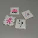 Hushee 4 Pack Mahjong Coasters, Colorful Mah Jong Gift for Cup, Drink, Table Game, 3.94 x 3.94 Inch (Classic Patterns)