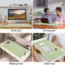 Bloss Leather Desk Mat and Keyboard Wrist Rest, Large Mouse Pad + Keyboard Pad+Mouse Wrist Support, Non-Slip Desk Mat Protector for St Patricks Day(31.515.7 Inches, Green)