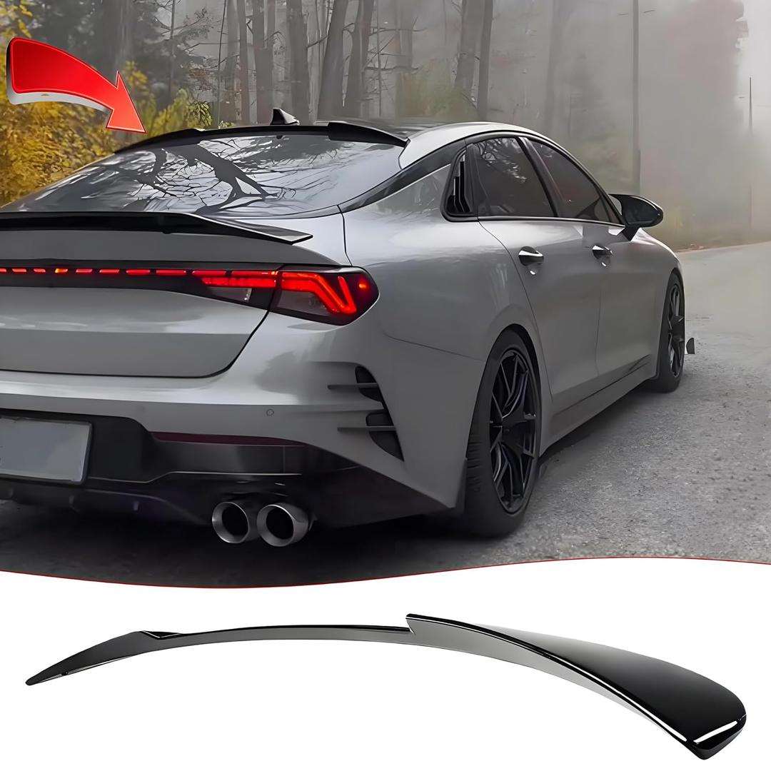 STSEV01 Rear Window Spoiler Roof Wing Fit for KIA K5 2021-2025 2026 EX/LX/LXS/GT/GT-Line, Glossy Black Sporty Style Top Wing Lip Exterior Accessories