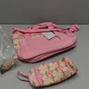 Moclever 5PCS Diaper Bag Tote Set for Baby Essentials  Large Baby Bags for Mom, Waterproof Maternity Bags with Bottle Bag, Food Bag & Changing Pad (Pink)