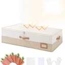 Coorganisers Wedding Dress Storage Box, Large Wedding Dress Preservation Box with 5 Cedar Wood Blocks, 30 Sheets of Acid-Free Tissue Paper, Microfiber Gloves, and Dust-Proof Bag-Beige&Linen Color