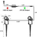 SUNTHIN Outdoor Landscape Lighting, 6 Pack Outdoor Spot Lights with Transformer for Yard, Plant, Lawn, Tree, Flags, House, Garden, Fence Use, IP65 Waterproof & Connectable