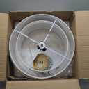 VONLUCE Modern Chandeliers, 18" Drum Chandeliers with 2-Layer Fabric Shade, 4-Light Pendant Light Fixture with E26 Bases, Light Fixture for Dining Room Bedroom Living Room, Linen Shade & Brass Finish (Brushed Gold)