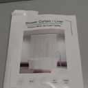 Short Shower Curtain Liner 60 Inch Length, Frosted PEVA Plastic Waterproof Opaque Shower Liner with 3 Stronger Magnets, No Smells with Rustproof Grommets (72" W x 60" L)