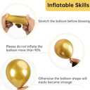 RUBFAC Gold Balloons 129pcs Different Sizes 18 12 10 5 Inch, Metallic Gold Balloon Garland Arch Kit for Graduation Party Wedding Holiday Happy Birthday Decoration