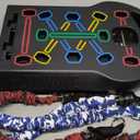 HOTWAVE Ultimate Portable Home Gym with 16 Fitness Accessories,Push Up Board with Resistance Bands,Ab Roller Wheel,Home Workout Equipment for Men and Women