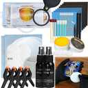 17-in-1 Card Cleaning Kit, Card Care Polishing Restoration with Plastic Case, Trading Card Cleaning with Polishing Cream and Cleaning Spray, Suitable for PSA Rated Card Care & Flatten Edges (12.2")