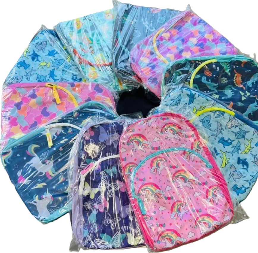24 Pcs Backpacks Bulk for Kids Colorful Bookbags for Elementary Middle High School Boys Girls Charity Donate(Stylish Colors), Size 15*11,5 inch