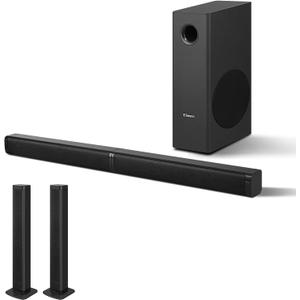 Elimavi Sound Bars for TV with Subwoofer - Detachable 2-in-1, 2.1 Deep Bass Surround Sound System, Bluetooth 5.3 & RCA, for TV, PC Gaming & Home Theater
