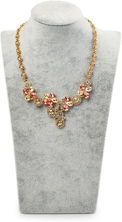 Oirlv Velvet 3-Dimensional Jewelry Stand Necklace Pendant Chain Jewelry Bust Display Holder/necklace bust (H:11.42")