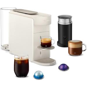 Nespresso Vertuo Up Coffee and Espresso Maker by DeLonghi, White with Aeroccino Milk Frother
