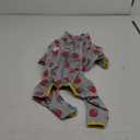 Cotton Medium Large Dog Onesie Surgery Recovery Suit for Medium Large Bodysuit Dogs Pajamas Pjs,Full Covered Dog Recovery Suit After Surgery,Long Sleeved with Zipper On Back (28(Chest26.77'',Back Length17.72''), Pink Strawberry)