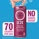 IZZE Sparkling Water Juice Beverage Blend, Blackberry, No Sugar Added, 8.4 FL OZ, 24 Cans