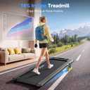 YPOO Walking Pad with 14% Incline Under Desk Treadmill for Home & Office, Black