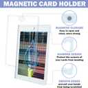 TORONTOKYO 100ct Magnetic Card Holders for Trading Cards, 35PT One Touch Card Holder, Card Protector Hard Plastic for Baseball Football Sports and Game Cards