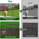 10 Panels No Dig Decorative Garden Fence - 40 in (H) x 23.6 ft (L), Dog Fence Outdoor for YardRustproof Metal Animal Barrier Ground Stakes Fencing for Garden, Patio, Flower Bed