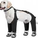 Dog Suspender Boots, Waterproof Dog Rain Boots, Puppy Snow Shoes for Winter, Anti Dirt Pants with Shoes, Adjustable Suspender Pants for Outdoor Walking & Paw Protectors, 7