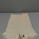 SUNVENO High-Waist Tummy Control Flat-Hem Shorts – Postpartum Shapewear, No-Roll Waistband, Slimming & Invisible Under Clothes Beige, Size: L