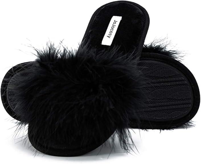 Extreme Plush Lady’s Sexy Slip-on Comfortable Slippers Women’s Fluffy Indoor Open-toe Scuff
7-8